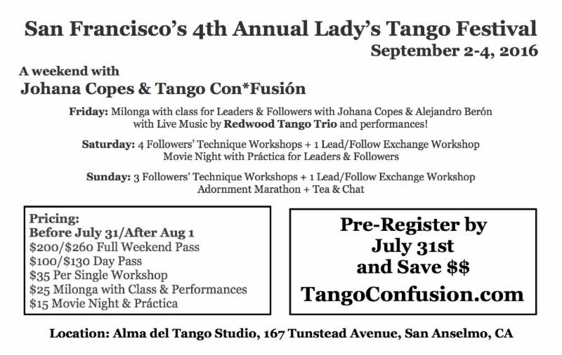 Lady's Tango Festival, USA - details