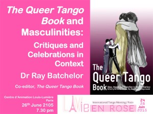 Flyer: The Queer Tango Book, Ray's lecture in Paris